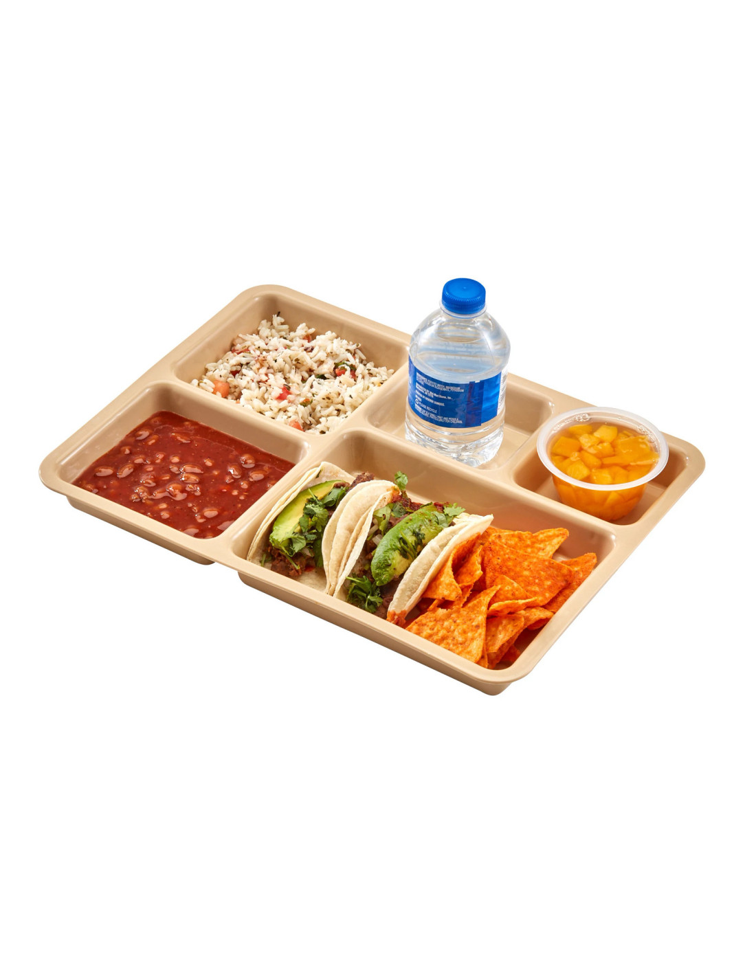CAMBRO - 1411CP - Bandeja compartimentada de copolímero 5 compartimentos 36,5 x 26,8 x 3,3 cm