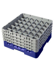 CAMBRO - 36S800-184 - Cesta de lavado 36 comp. 4 alturas - 7,2 cm Ø máx. - alt. máx. 21,7 cm - 50 x 50 x 26,7 cm