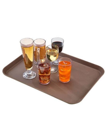 CAMBRO - 1622CT - Bandeja rectangular de superficie antideslizante - perfil alto 40,5 x 56 cm