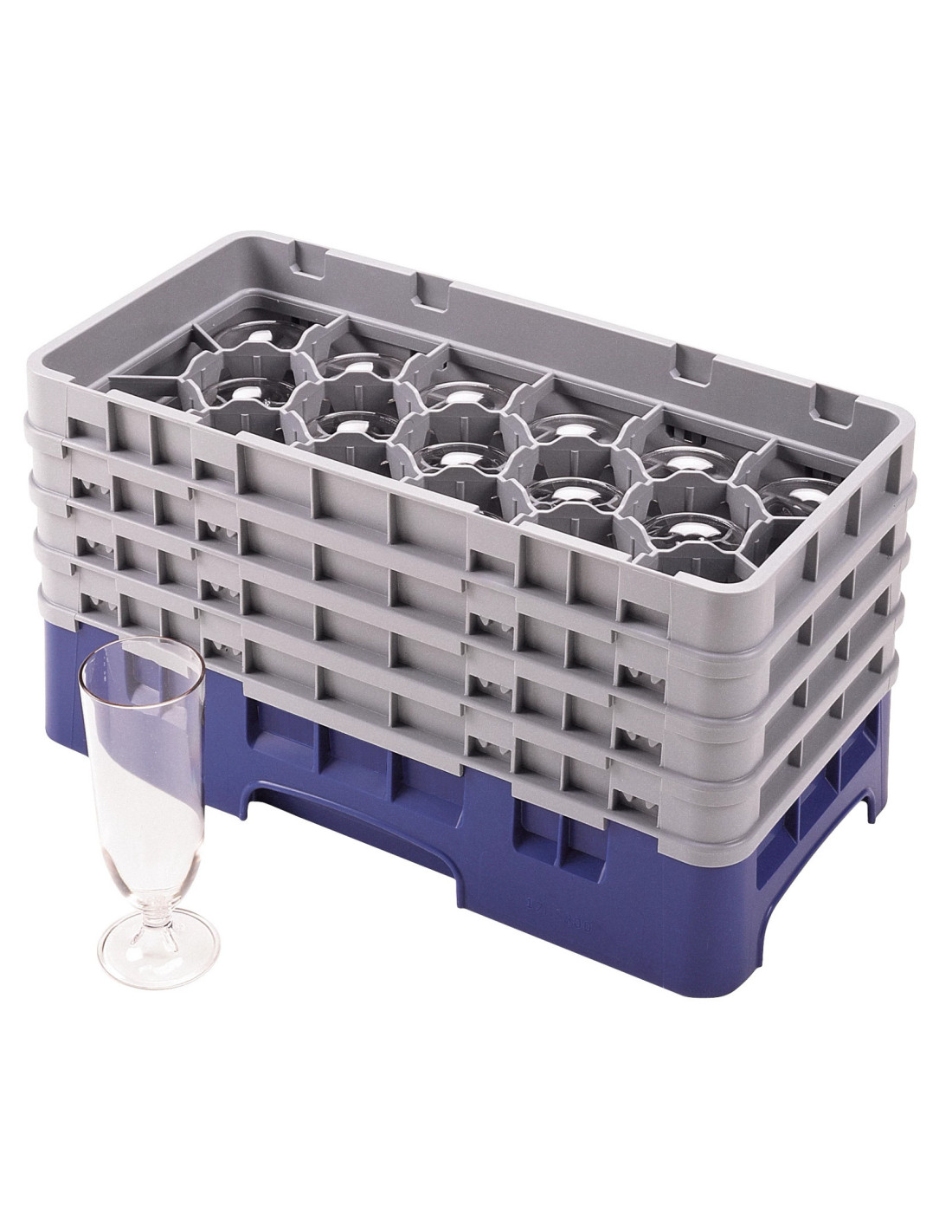 CAMBRO - 17HS800 - Cesta de lavado de medio tamaño para copas y vasos con 17 compartimentos 4 alturas - diámetro máx.