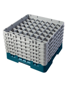 CAMBRO - 49S318-167 - Cesta de lavado 49 comp. 1 altura - 6 cm Ø máx. - alt. máx. 9,4 cm - 50 x 50 x 14,3 cm