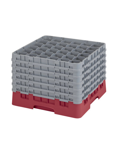 CAMBRO - 36S1214 - Cesta de lavado de tamaño completo para copas y vasos con 36 compartimentos 6 alturas - diámetro