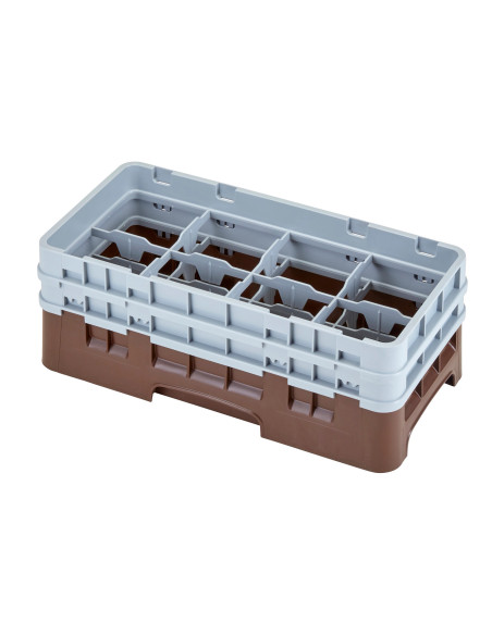 CAMBRO - 8HS434 - Cesta de lavado de medio tamaño para copas y vasos con 8 compartimentos 2 alturas - diámetro máx.