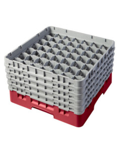 CAMBRO - 49S958-416 - Cesta de lavado 49 comp. 5 alturas - 6 cm Ø máx. - alt. máx. 25,8 cm - 50 x 50 x 30,8 cm