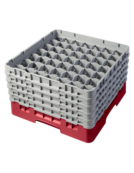 CAMBRO - 49S958-416 - Cesta de lavado 49 comp. 5 alturas - 6 cm Ø máx. - alt. máx. 25,8 cm - 50 x 50 x 30,8 cm