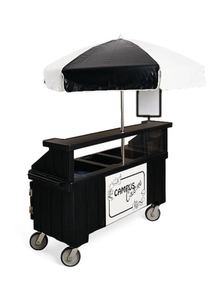 CAMBRO - CVC72 - Carro de venta móvil Camcruiser con 1 receptáculo GN 1/1 y 2 receptáculos de 56 x 39 x 15 cm 189 x 81