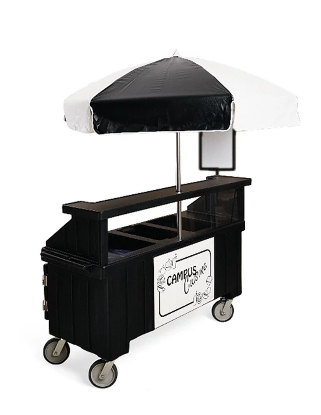 CAMBRO - CVC72 - Carro de venta móvil Camcruiser con 1 receptáculo GN 1/1 y 2 receptáculos de 56 x 39 x 15 cm 189 x 81