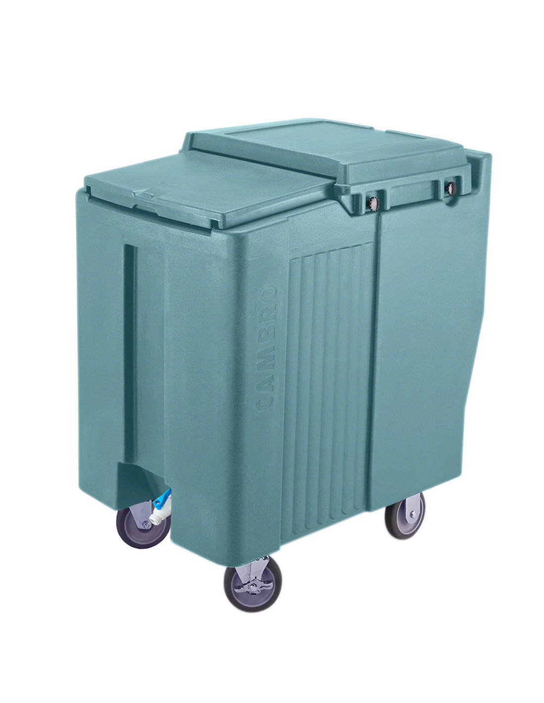 CAMBRO - ICS175T - Carro de hielo con 2 ruedas fijas, 2 ruedas giratorias y 1 rueda con freno - 86,5 x 58,5 x 95,5 cm