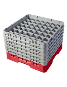 CAMBRO - 49S1114-414 - Cesta de lavado 49 comp. 6 alturas - 6 cm Ø máx. - alt. máx. 29,9 cm - 50 x 50 x 34,9 cm