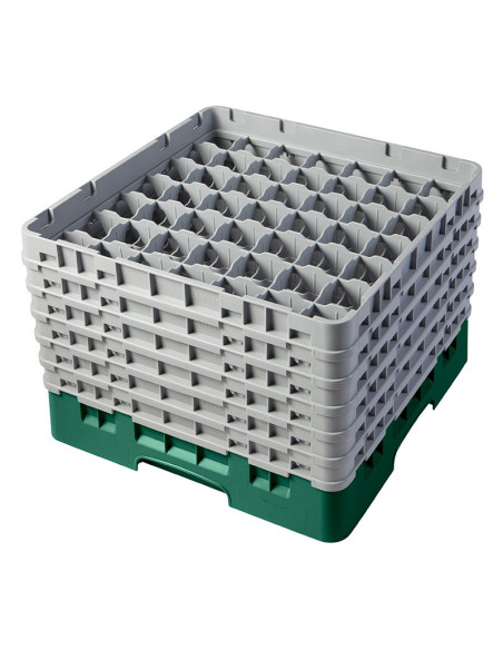 CAMBRO - 49S1114-414 - Cesta de lavado 49 comp. 6 alturas - 6 cm Ø máx. - alt. máx. 29,9 cm - 50 x 50 x 34,9 cm