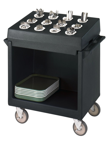 CAMBRO - TDCR12 - Carro para bandejas con soporte con cilindros para cubiertos - 97 x 58 x 105 cm