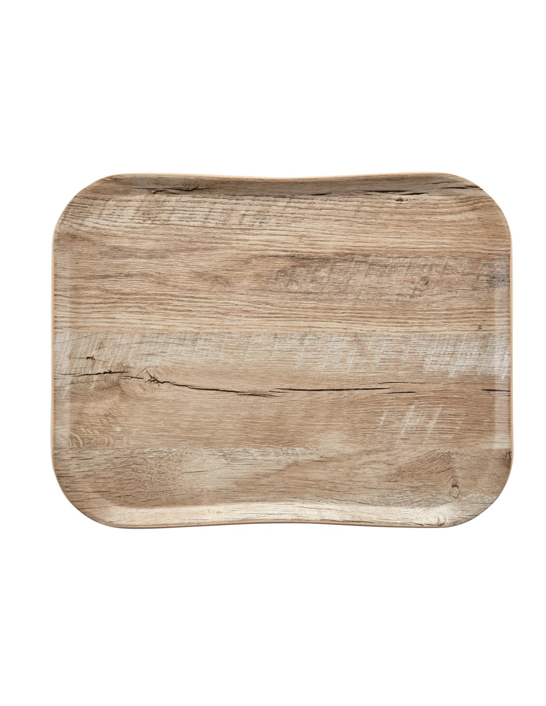 CAMBRO - VTC3343T - Bandeja poliéster decorado madera texturizada de 33 x 43 cm