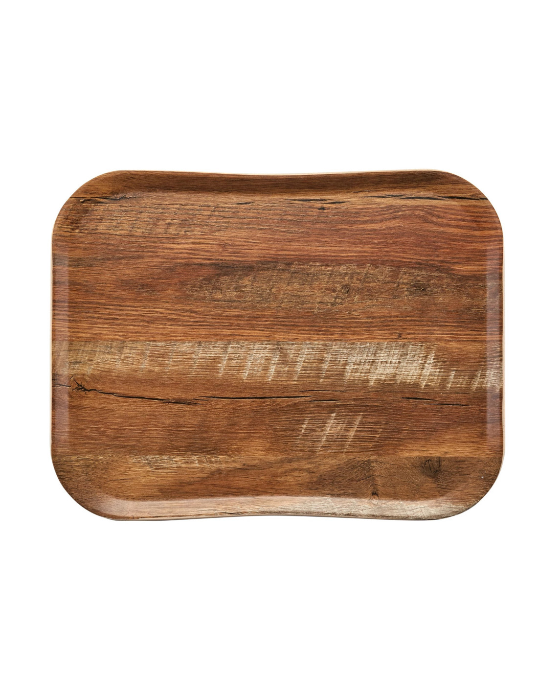 CAMBRO - VTC3343T - Bandeja poliéster decorado madera texturizada de 33 x 43 cm