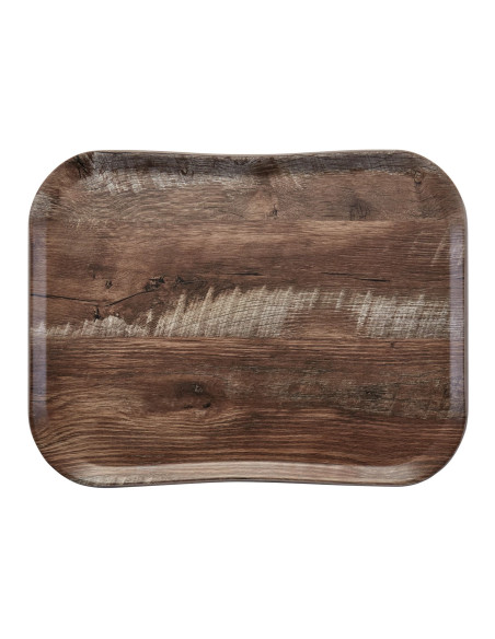 CAMBRO - VTC3343T - Bandeja poliéster decorado madera texturizada de 33 x 43 cm