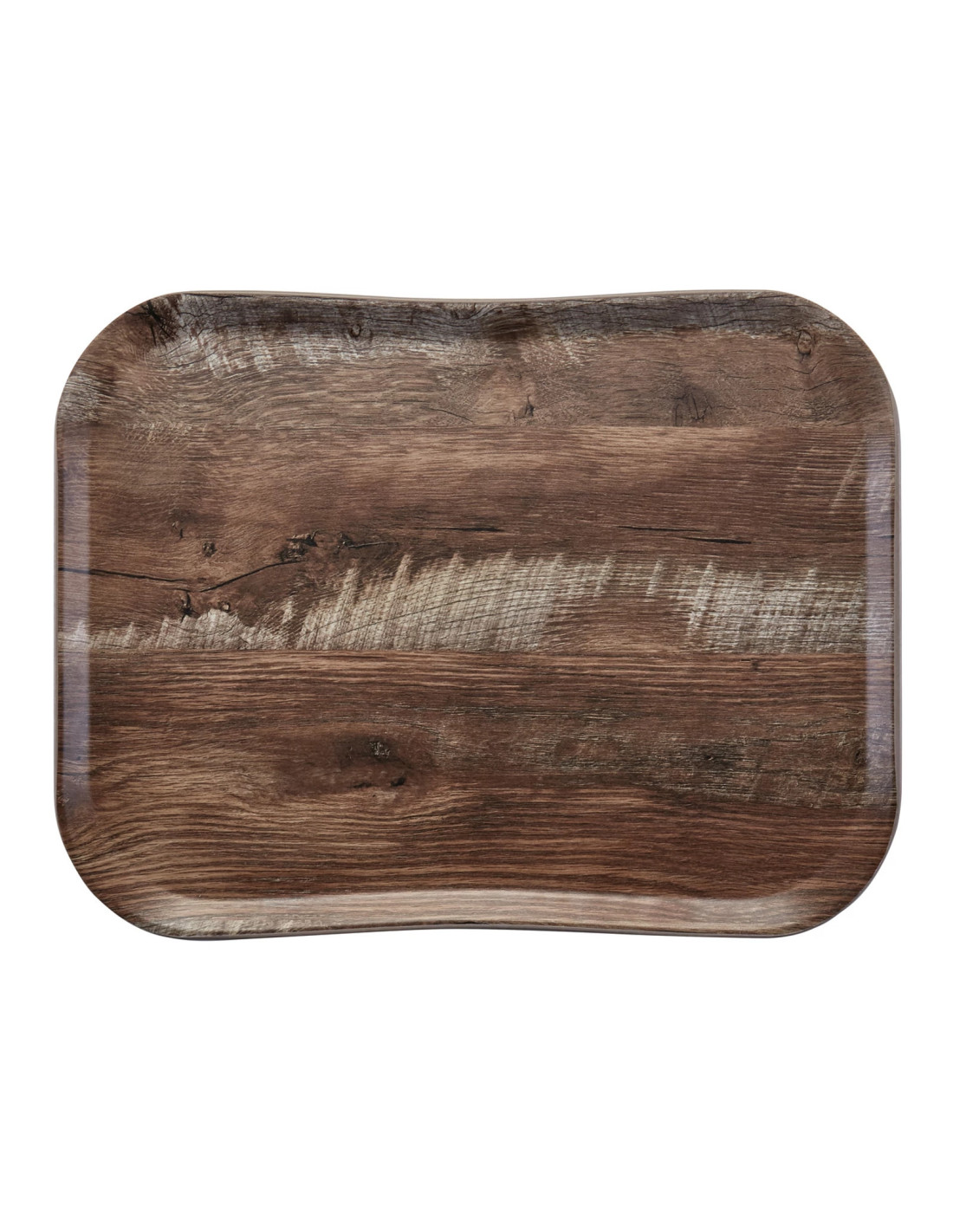 CAMBRO - VTC3343T - Bandeja poliéster decorado madera texturizada de 33 x 43 cm