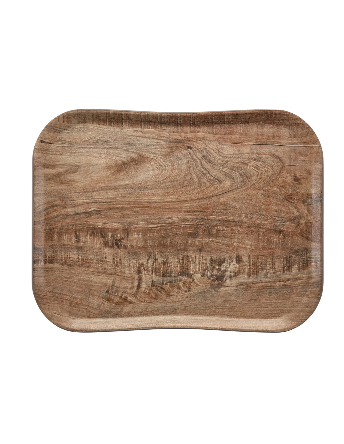 CAMBRO - VTC3343T - Bandeja poliéster decorado madera texturizada de 33 x 43 cm