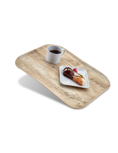 CAMBRO - VTC3646TNS - Bandeja Century rectangular imitación madera de superficie antideslizante - 35,5 x 45,7 cm