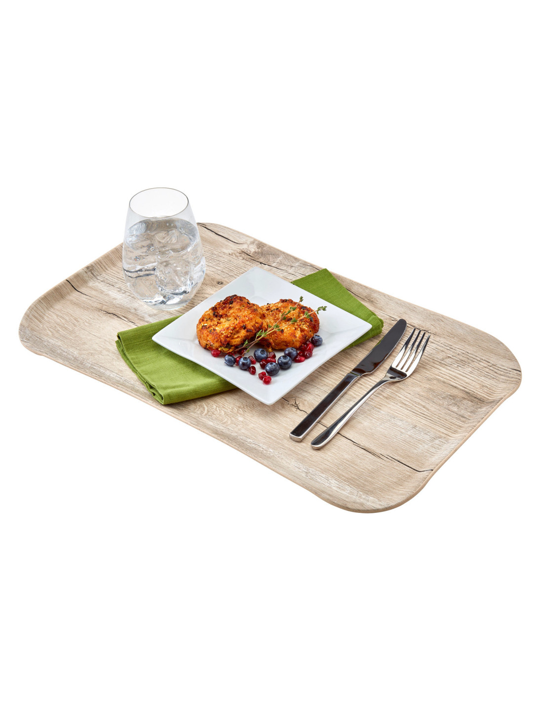 CAMBRO - VTC3753T - Bandeja Century rectangular imitación madera de superficie lisa - 37 x 53 cm