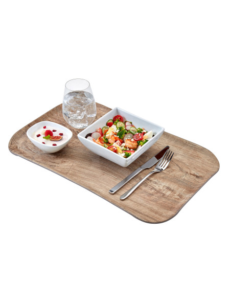 CAMBRO - VTC3753T - Bandeja Century rectangular imitación madera de superficie lisa - 37 x 53 cm
