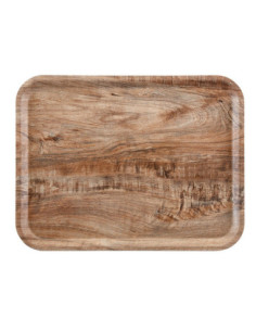 CAMBRO - MA3646-E89 - Bandeja Madeira rectangular laminada de superficie antideslizante - 36 x 46 cm