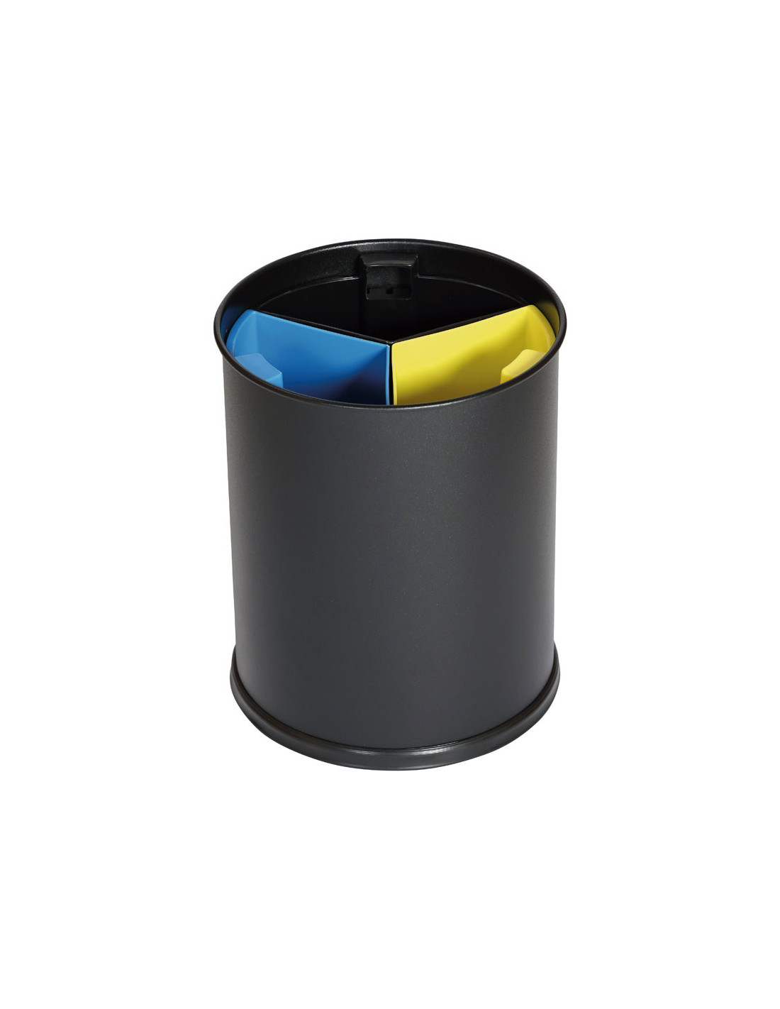PROBBAX - WB-1251-BLA - Papelera separación residuos con recipientes separadores de colores - 13L capacidad - 25,5 cmØx30,8 cm