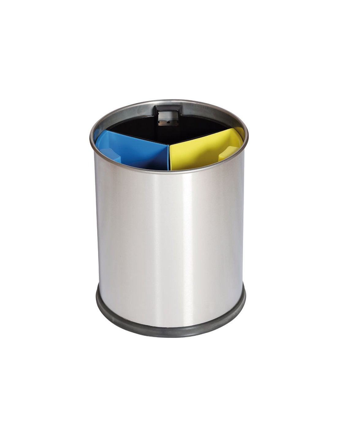PROBBAX - WB-1251-BLA - Papelera separación residuos con recipientes separadores de colores - 13L capacidad - 25,5 cmØx30,8 cm