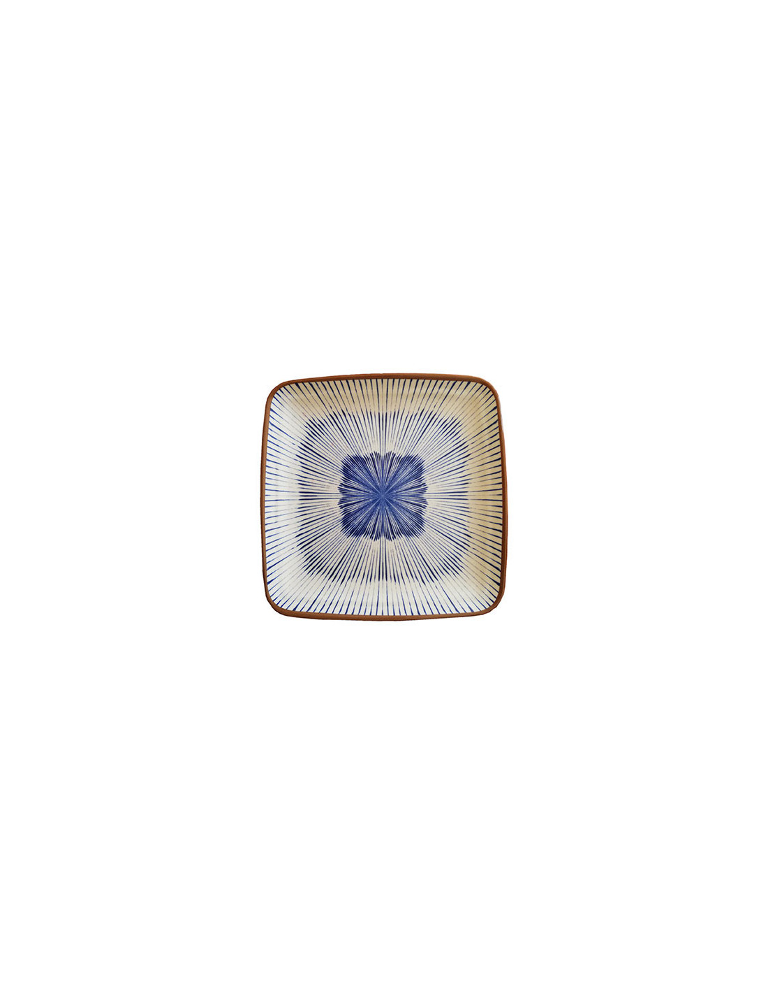 ADRIER - CHSP22-CB Pack de 12 Unidades - Colección Chambao - Plato cuadrado mediano - 22,5 x 22,5 x 2 cm