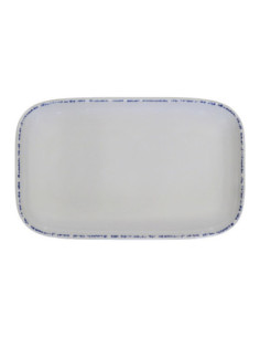 ADRIER - MORP3019-BLU Pack de 6 Unidades - Colección Cobalt - Plato rectangular - 30,3 x 18,9 cm x 3 cm alto