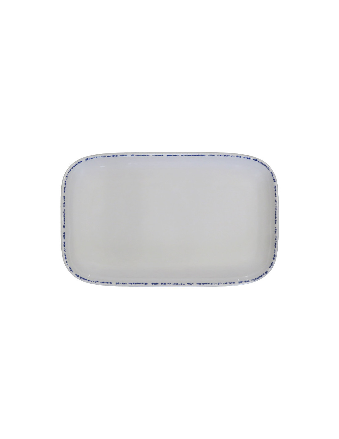 ADRIER - MORP3019-BLU Pack de 6 Unidades - Colección Cobalt - Plato rectangular - 30,3 x 18,9 cm x 3 cm alto