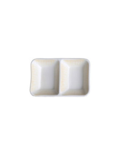 ADRIER - SRCTB13083-GIN Pack de 48 Unidades - Colección Ginger - Cuenco rectangular 2 compartimentos - 13 x 8 cm x 2,5 cm alto