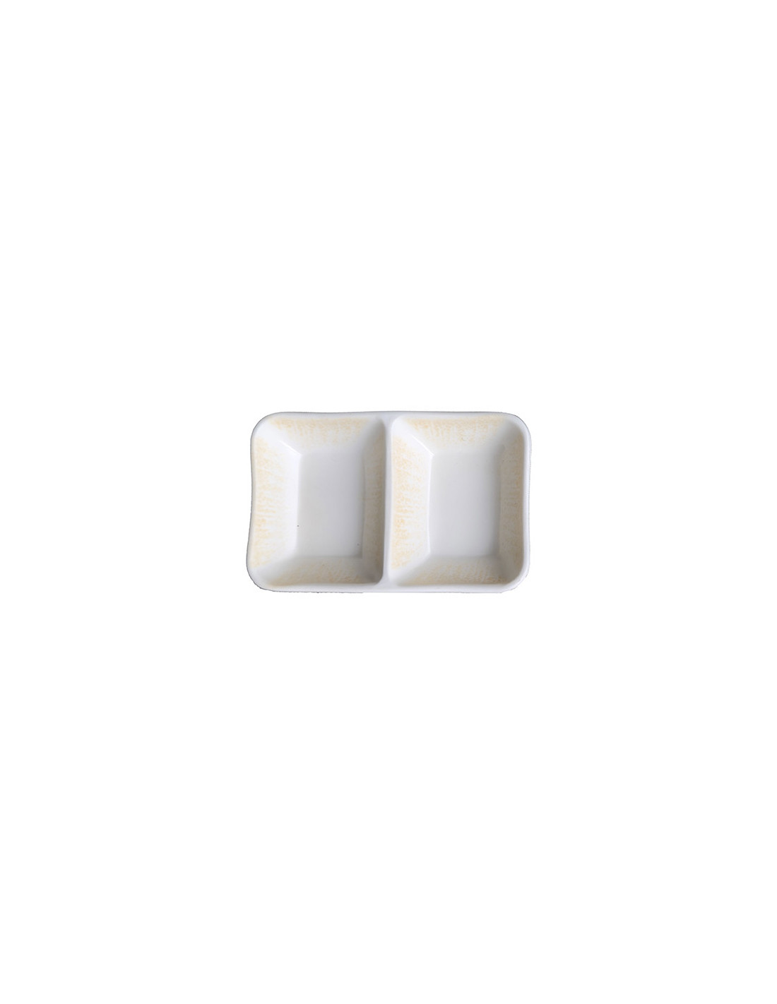 ADRIER - SRCTB13083-GIN Pack de 48 Unidades - Colección Ginger - Cuenco rectangular 2 compartimentos - 13 x 8 cm x 2,5 cm alto