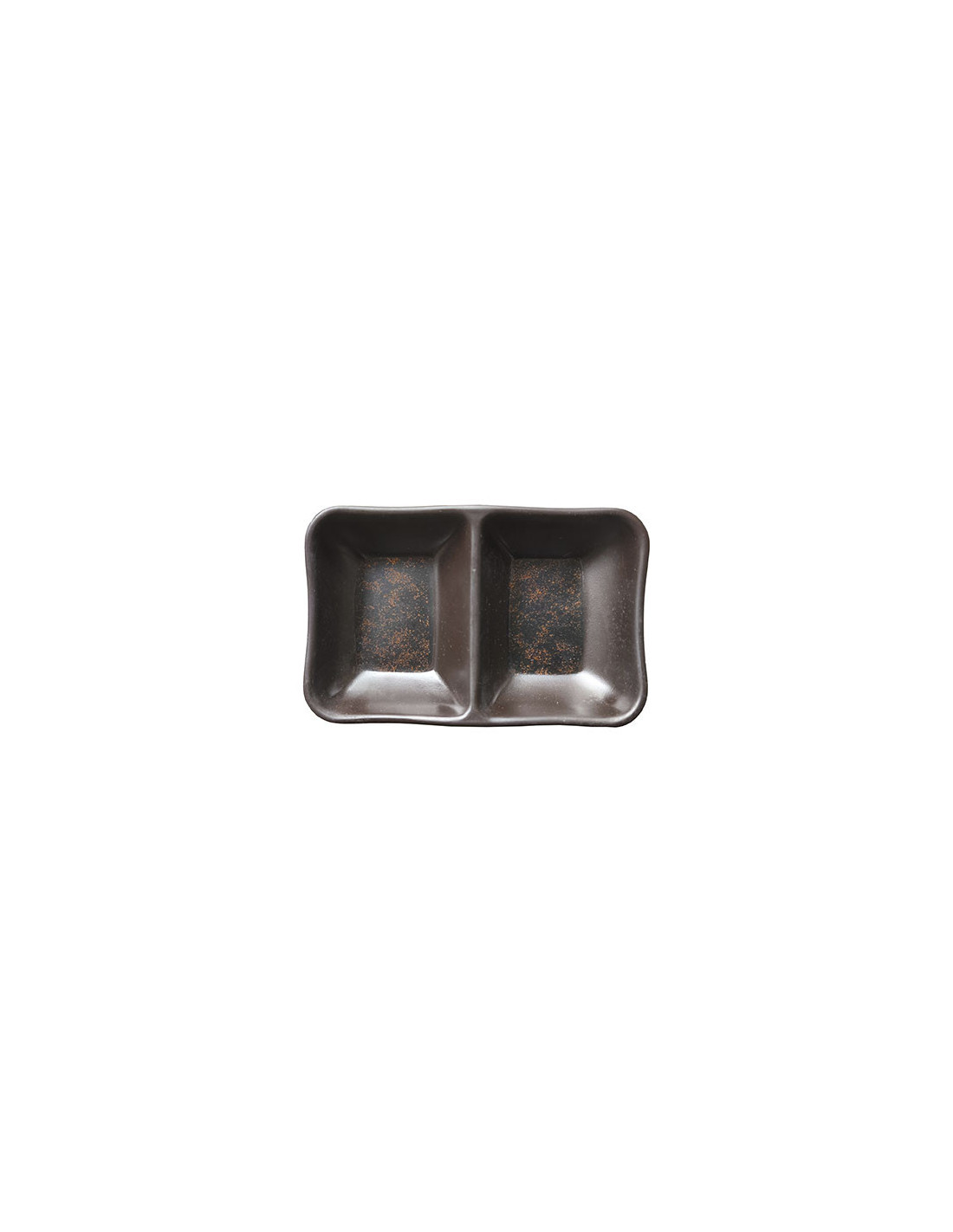 ADRIER - SRCTB13083-ORI Pack de 48 Unidades - Colección Orion - Cuenco rectangular 2 compartimentos - 13 x 8 cm x 2,5 cm alto