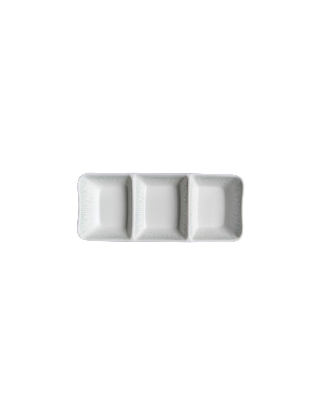 ADRIER - SRCTB19482-BRU Pack de 48 Unidades - Colección Bruma - Cuenco rectangular 3 compartimentos - 19 x 8 cm x 2,5 cm alto
