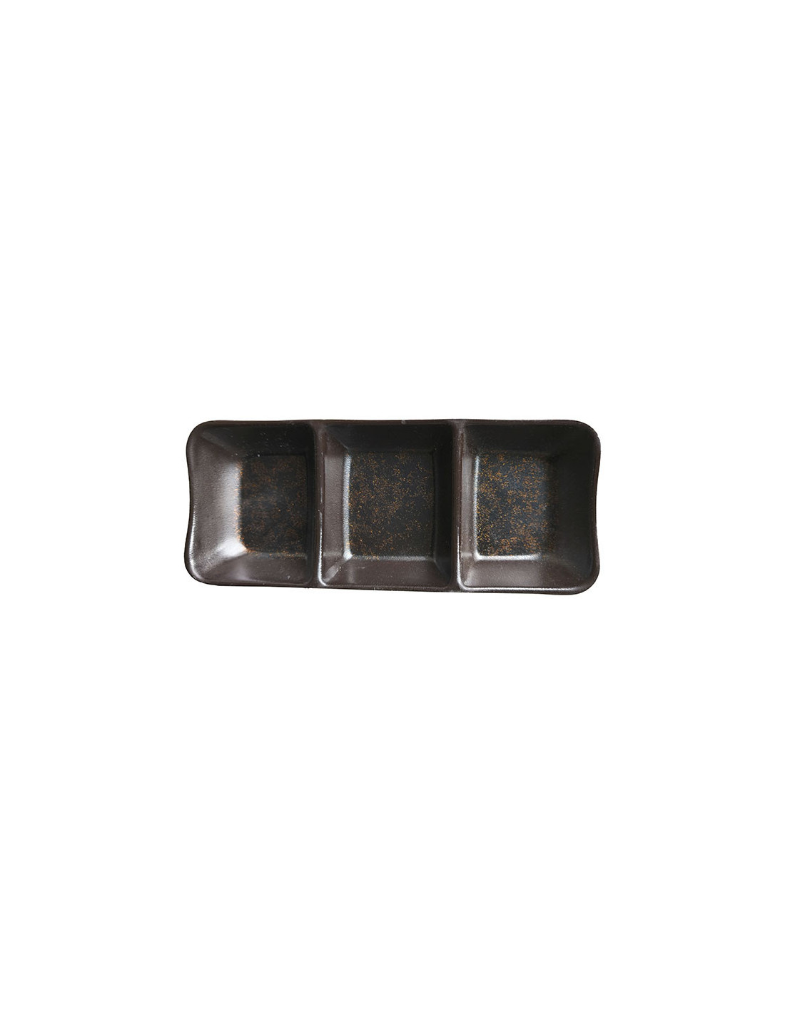 ADRIER - SRCTB19482-ORI Pack de 48 Unidades - Colección Orion - Cuenco rectangular 3 compartimentos - 19 x 8 cm x 2,5 cm alto