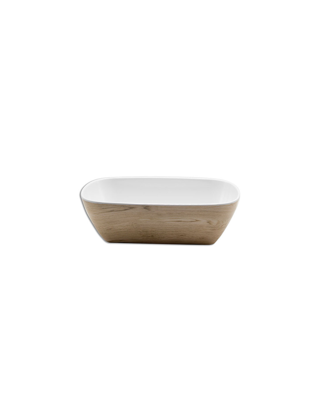 ADRIER - TTRB2616-WW Pack de 6 Unidades - Colección Kayak - Ensaladera rectangular de presentación GN 1/4 - 26,3x15,5x8,3 cm