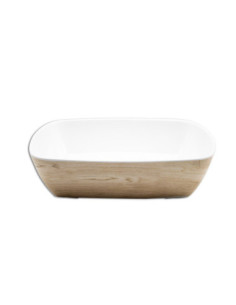 ADRIER - TTRB3226-WW Pack de 6 Unidades - Colección Kayak - Ensaladera rectangular de presentación GN 1/2 - 32 x 26 x 8,3 cm
