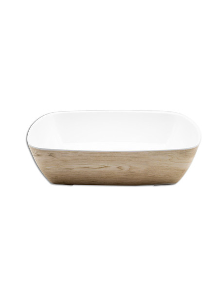 ADRIER - TTRB3226-WW Pack de 6 Unidades - Colección Kayak - Ensaladera rectangular de presentación GN 1/2 - 32 x 26 x 8,3 cm