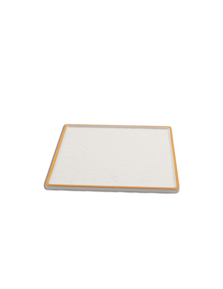 ADRIER - TTSQP23-WO Pack de 6 Unidades - Colección Sunrise - Fuente cuadrada mediana - 23 x 23 x 1,5 cm