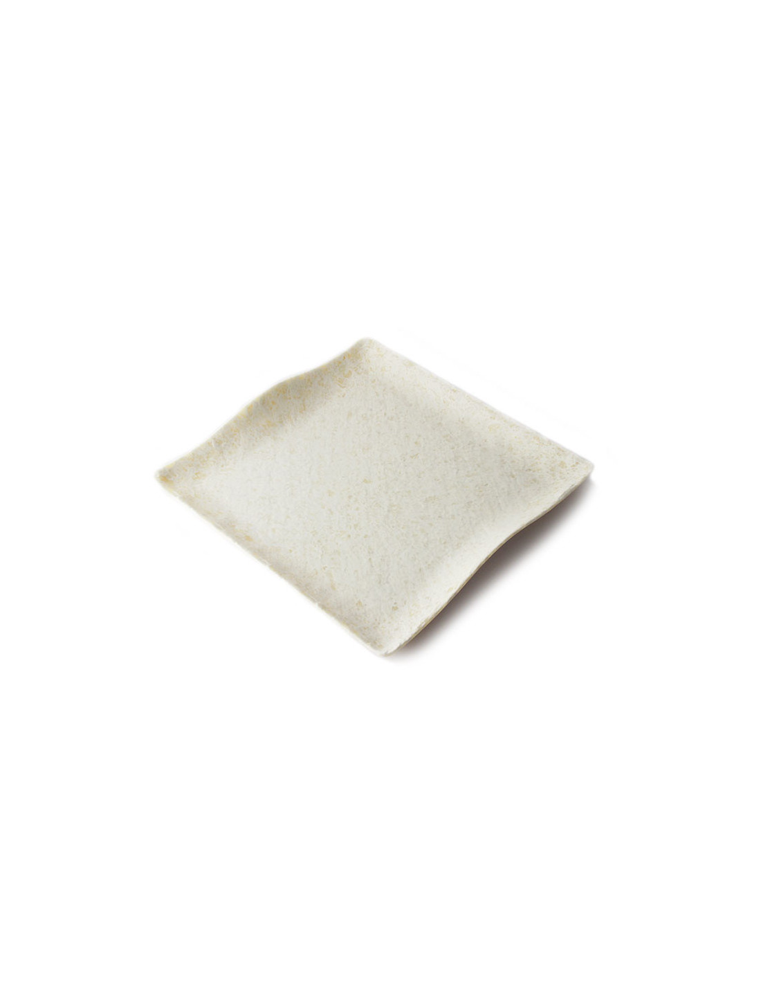 ADRIER - SQP2828-MBK Pack de 6 Unidades - Colección Terral - Plato cuadrado con borde ondeado - 28 x 28 x 2,5 cm