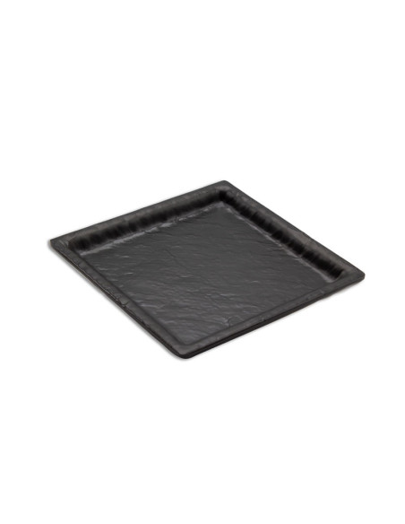 ADRIER - SQP1717-MBK Pack de 12 Unidades - Colección Terral - Plato cuadrado grande - 17 x 17 x 2 cm