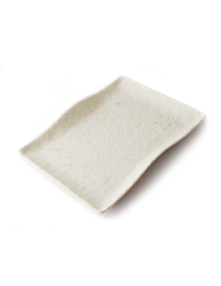 ADRIER - RCTP3221-MBK Pack de 6 Unidades - Colección Terral - Plato rectangular grande con borde ondeado - 32 x 21 x 3,5 cm