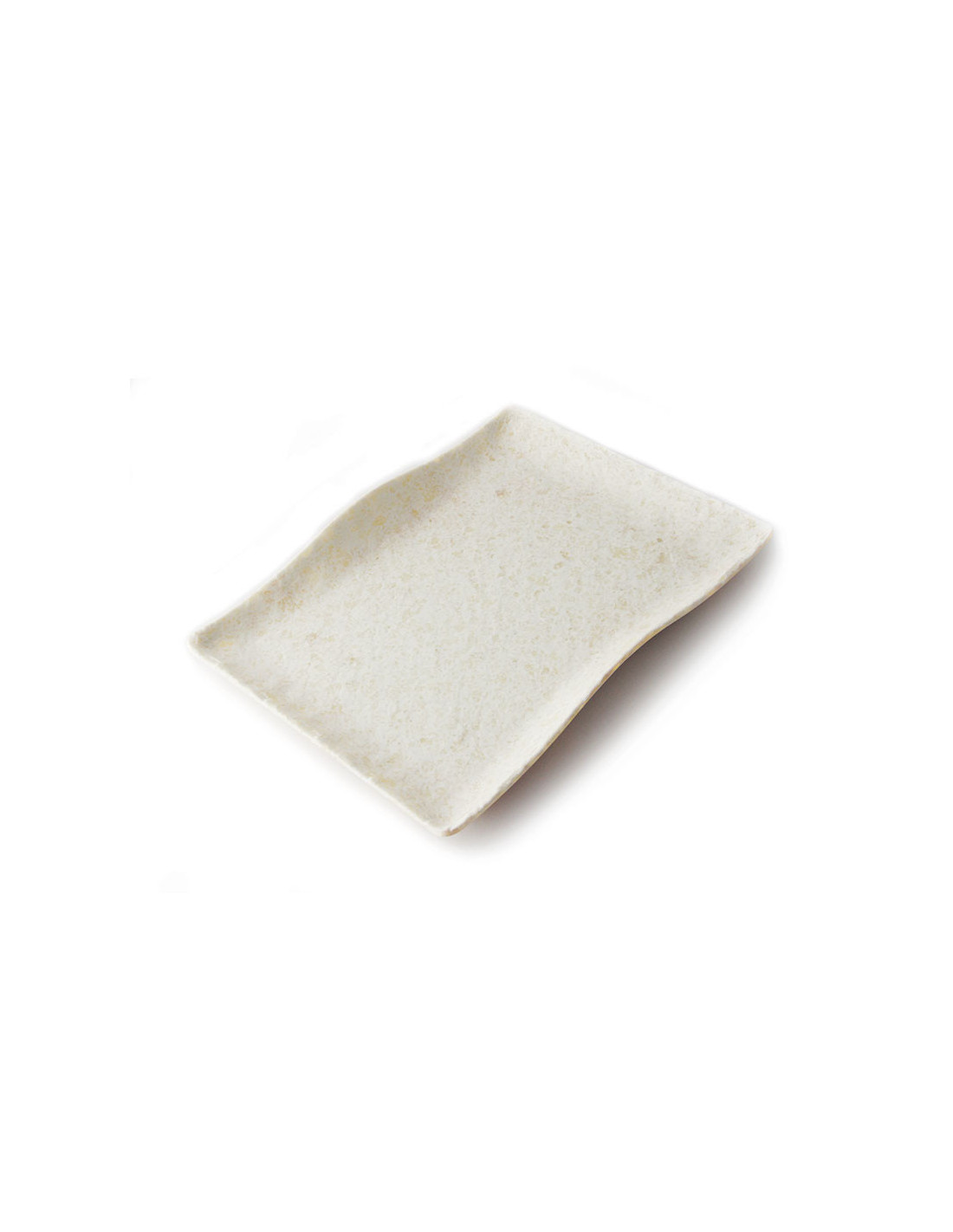 ADRIER - RCTP3221-MBK Pack de 6 Unidades - Colección Terral - Plato rectangular grande con borde ondeado - 32 x 21 x 3,5 cm