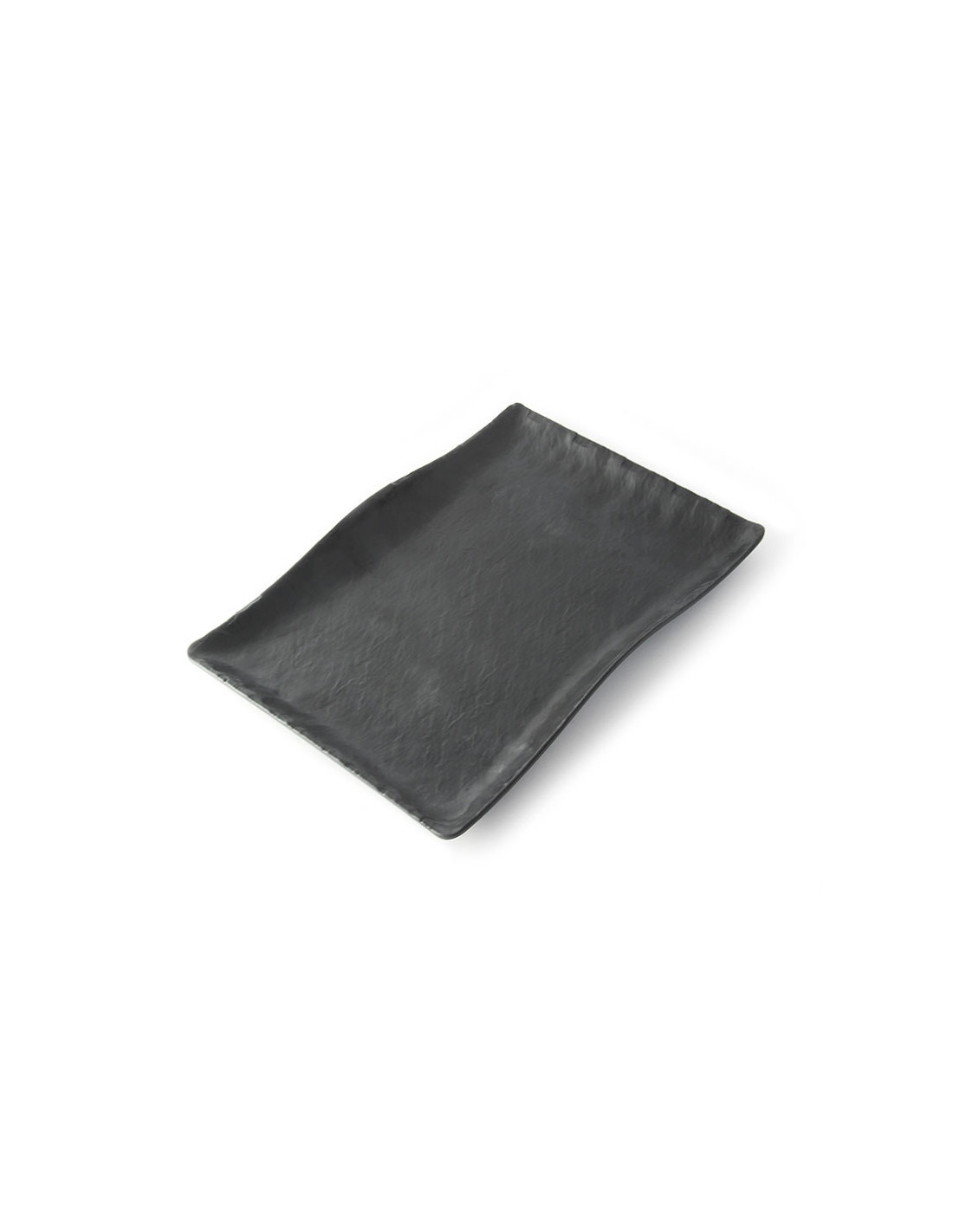 ADRIER - RCTP3221-MBK Pack de 6 Unidades - Colección Terral - Plato rectangular grande con borde ondeado - 32 x 21 x 3,5 cm