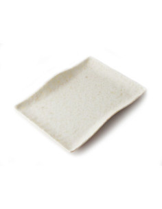 ADRIER - RCTP2719-MBK Pack de 6 Unidades - Colección Terral - Plato rectangular mediano con borde ondeado - 27 x 19 x 3,5 cm