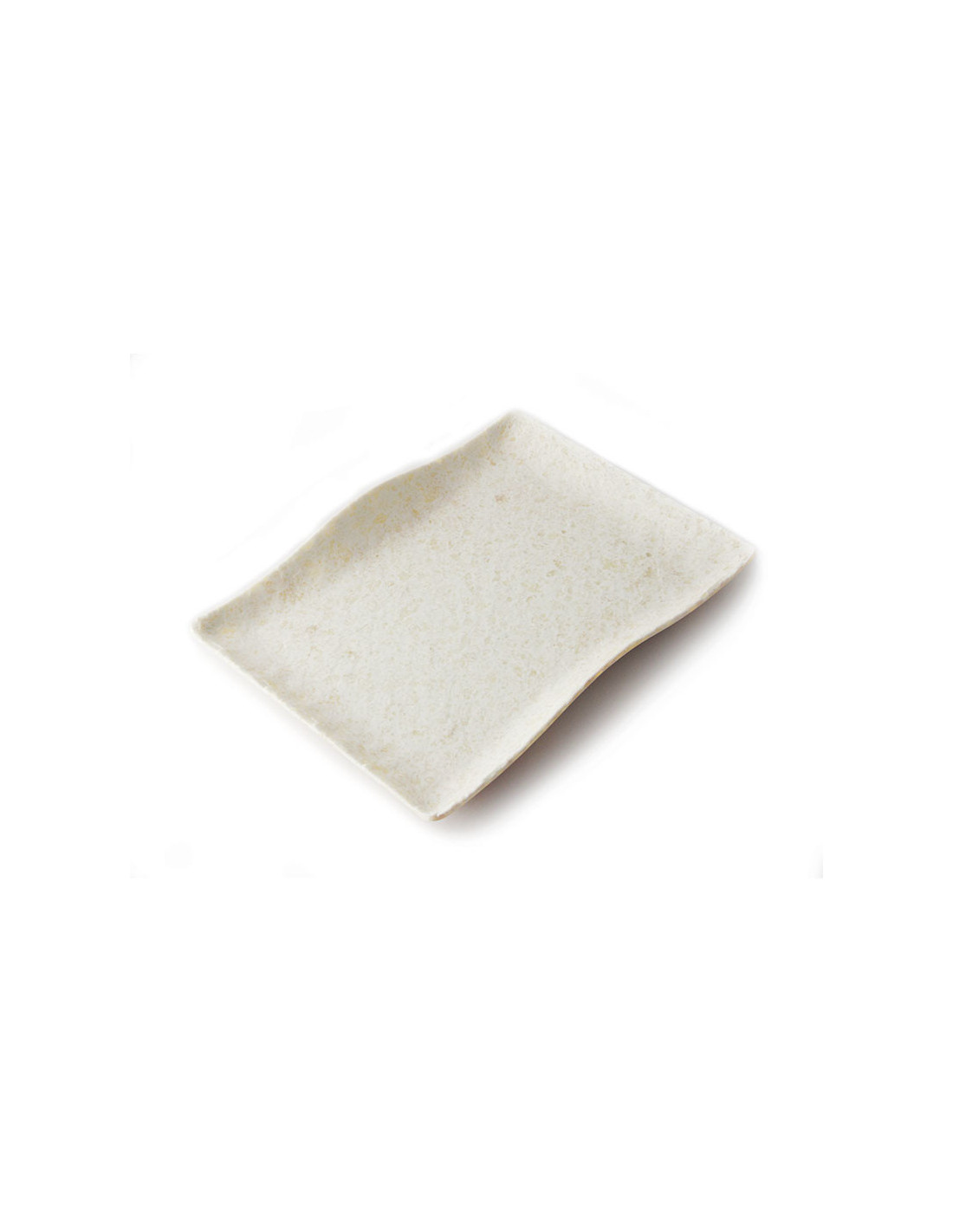ADRIER - RCTP2719-MBK Pack de 6 Unidades - Colección Terral - Plato rectangular mediano con borde ondeado - 27 x 19 x 3,5 cm