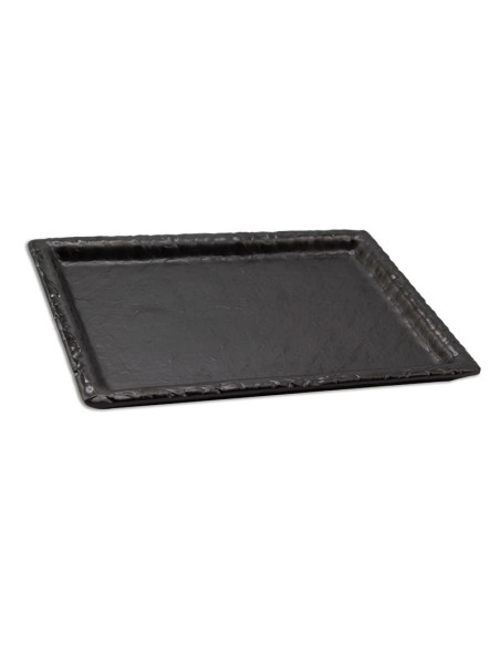 ADRIER - RCTP2418-MBK Pack de 12 Unidades - Colección Terral - Plato rectangular grande - 24,5 x 18 x 2,3 cm