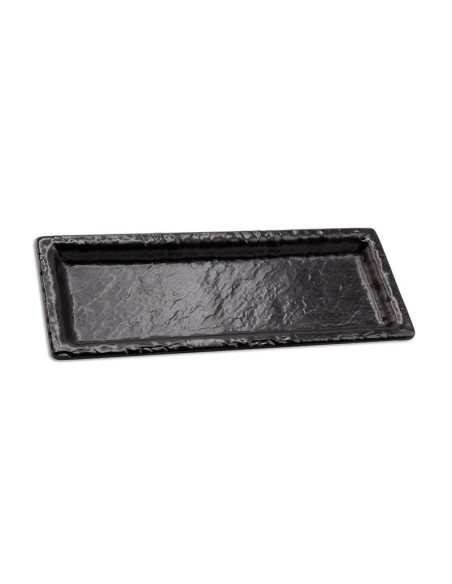 ADRIER - RCTP2410-MBK Pack de 12 Unidades - Colección Terral - Plato rectangular - 24 x 10 x 2 cm