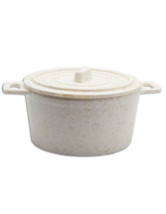 ADRIER - RCQ1510-MBK Pack de 12 Unidades - Colección Terral - Cocotte redonda grande - 15 cm Ø x 8,5 cm alto (21 cm con asas)