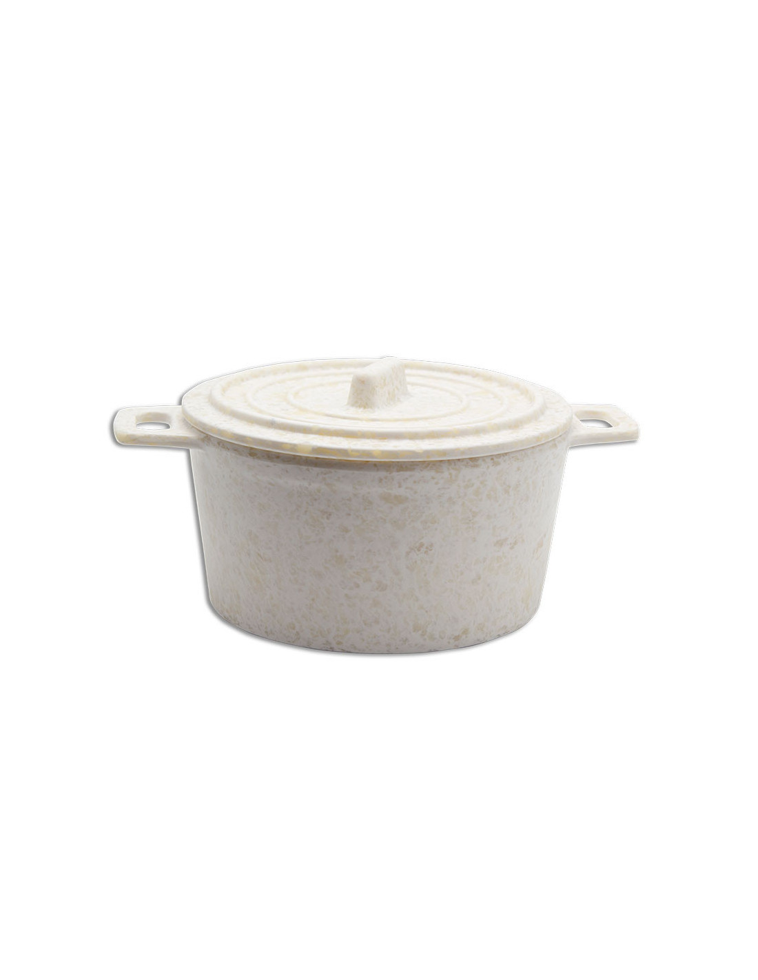 ADRIER - RCQ1510-MBK Pack de 12 Unidades - Colección Terral - Cocotte redonda grande - 15 cm Ø x 8,5 cm alto (21 cm con asas)