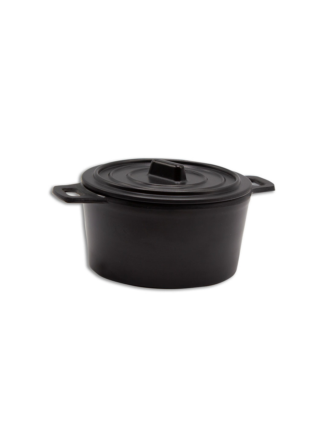 ADRIER - RCQ1510-MBK Pack de 12 Unidades - Colección Terral - Cocotte redonda grande - 15 cm Ø x 8,5 cm alto (21 cm con asas)
